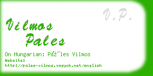 vilmos pales business card